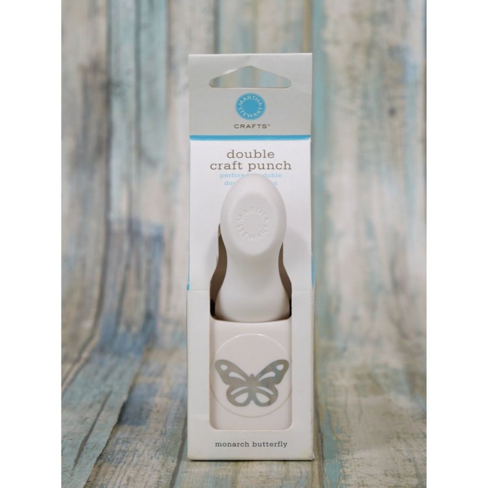 RARE Martha Stewart Double Craft Punch Monarch Butterfly NEW